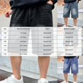 thumbnail image 3 of Mnyotv high waisted baggy shorts for boys casual Wide Leg Jean Shorts with pockets kids retro denim jorts, 3 of 5