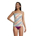 thumbnail image 2 of Lands' End Women's Chlorine Resistant Bandeau Tankini Swimsuit Top with Removable Adjustable Straps, 2 of 3