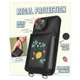 thumbnail image 4 of Smartish iPhone 14 Crossbody Wallet Case - Dancing Queen [Purse/Clutch with Detachable Strap & Wristlet] Protective Cover with Credit Card Holder - Lemon Party, 4 of 6