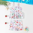 thumbnail image 4 of WOYY Tankini Swimsuit for Girls Swimwear 2 Piece Bathing Suit with UPF50+, Sizes 4-8, 4 of 8