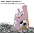 thumbnail image 4 of Compatible for iPhone 14 Plus Case with Ring Holder Kickstand [with Magnetic] Soft TPU Shockproof Electroplated Slim Thin Protective Phone Case for iPhone 14 Plus Purple, 4 of 14