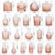 thumbnail image 3 of Juego de 30 minijarrones vintage de vidrio transparente Vase Arme, 3 of 7