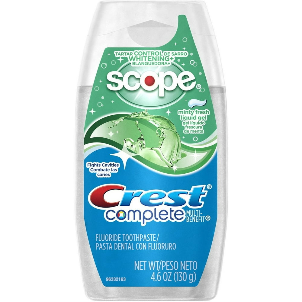 Crest Whitening Plus Scope Toothpaste Liquid Gel, Minty Fresh 4.60 oz