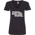 thumbnail image 3 of Inktastic Nebraska Silhouette Mandala Women's V-Neck T-Shirt, 3 of 5