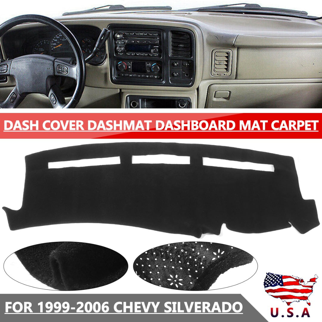Seat Covers Unlimited Chevy Silverado Dash Cover Mat Pad Fits 1999-2006 Custom Carpet, Black 