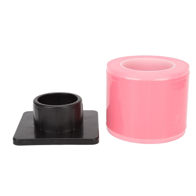 Rollo de 1200 unidades de película de barrera desechable de adsorción automática, impermeable, protectora de tatuajes, cinta de barrera de PE con base rosa.