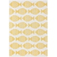 thumbnail image 2 of Unique Loom Outdoor Coastal Collection Area Rug - Pesci (6' 1" x 9' Rectangle Yellow/Ivory), 2 of 6