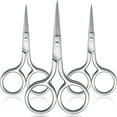 thumbnail image 4 of WSNIJFU 3 Pack Small Nose Scissors Facial Hair Scissors Mini Beauty Scissors Stainless Steel Trimming Pointed Scissor for Grooming Eyebrows, Nose, Mustache, Beard (Black), 4 of 14