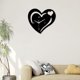 thumbnail image 3 of Reloj de pared Soledad en forma de corazón 12 pulgadas 30 x 28,5 cm decorativo silencioso, 3 of 8
