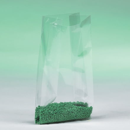 1000-4 x 2 x 8" 1 Mil Gusseted Poly Bags Clear Meet FDA/USDA requirements 