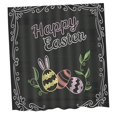 thumbnail image 3 of Cortina de ducha de diseño moderno con estampado de Pascua para baño, 3 of 6