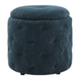 thumbnail image 4 of Erindale Round Storage Ottoman in Indigo Fabric, 4 of 8