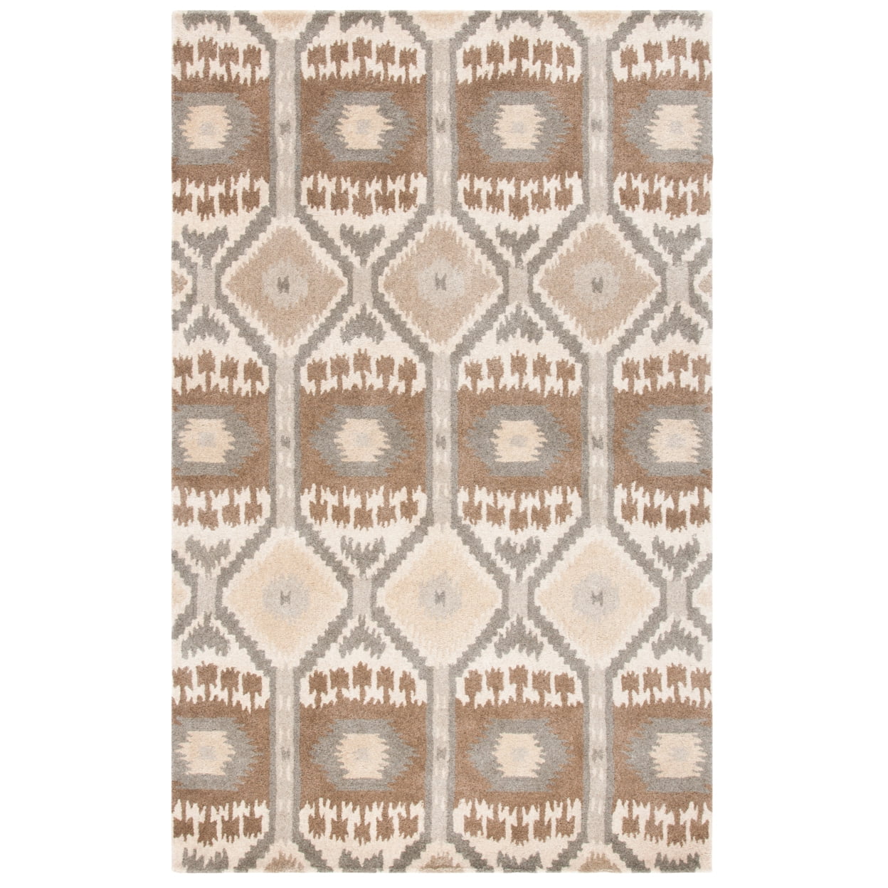 Safavieh Antiquities AT62A Tappeto Runner Fatto A Mano 2'3" X 8' – Grigio Chiaro E Beige, Lana, Stile Persiano Tradizionale