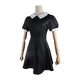 thumbnail image 2 of Miércoles Cosplay Disfraz Clásico Miércoles Cosplay Vestido Manga Corta para Niñas JShteea El nuevo, 2 of 9