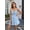 Light Blue, variant on Women's Lace Trim Cami Dress, V-Neck Spaghetti Strap Smocked Back Flowy Summer Mini Dress