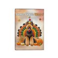 thumbnail image 2 of Happy Thanksgiving Airedale Terrier Turkey Costume Pumpkins Autumn Leaves Travel Passport Wallet Dale Waterside Dog Lover PU Leather Passport Holder Cover - 13014, 2 of 5