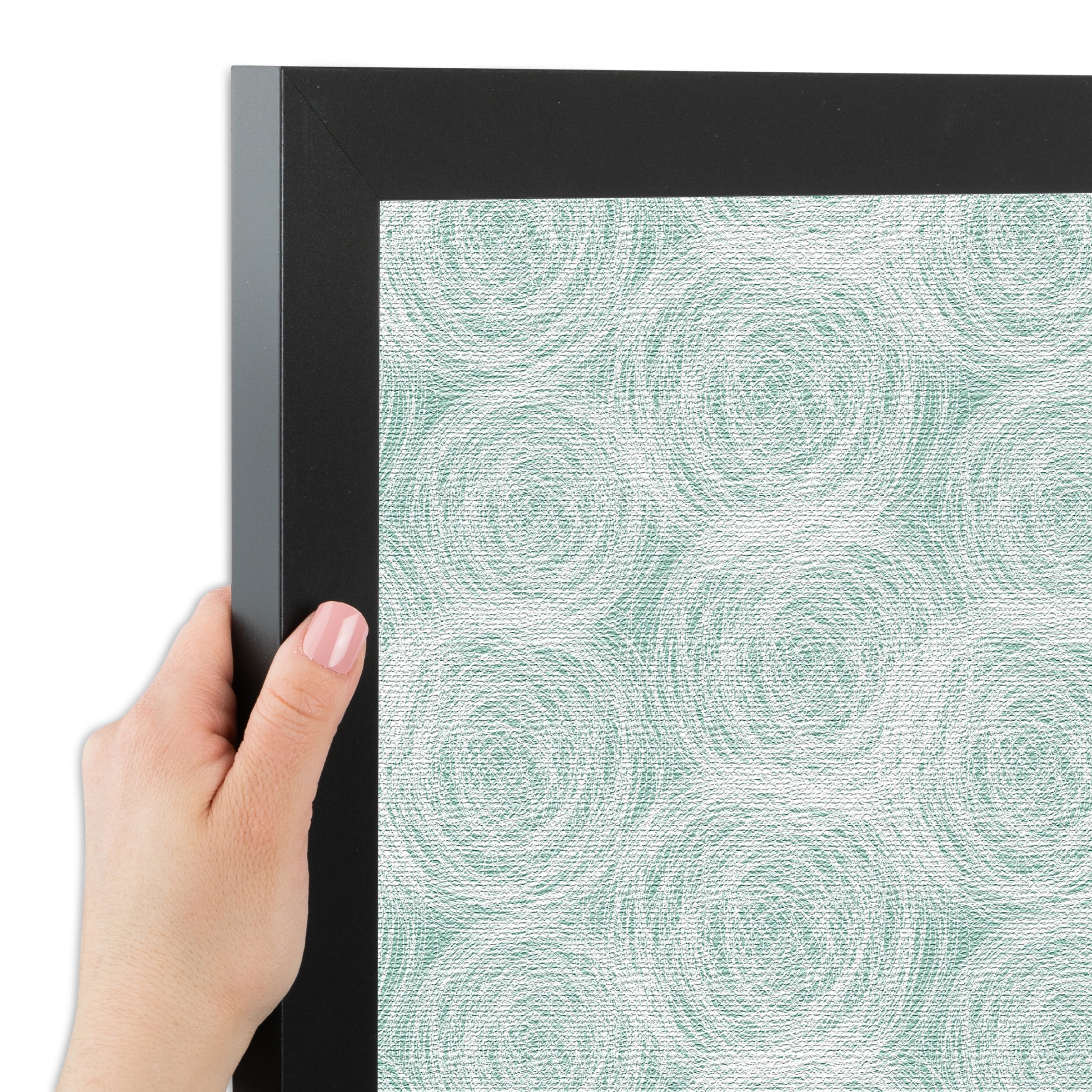 PinPix ArtToFrames 18x10 Custom Cork Bulletin Board    Poster Board Has a Fabric Style Canvas Finish, Framed in Satin Black (PinPix-1926)