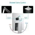 thumbnail image 6 of Logmey 16" Pressure Balancing Rain Shower System Rough-in Valve Trim Kit Shower Faucet Set Complete Square Chrome, 6 of 9