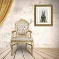 thumbnail image 3 of Fab Funky 15x18 Gold Ornate Wood Framed with Double Matting Museum Art Print Titled - Llama with Purple Scarf, Portrait Book Print, 3 of 4