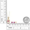 thumbnail image 2 of Gem Stone King 18K Yellow Gold Plated Silver Pendant and Earrings Jewelry Set Pink Moissanite (2.10 Cttw), 2 of 3