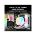 thumbnail image 2 of CORSAIR iCUE LINK H150i LCD Liquid CPU Cooler - QX120 RGB Fans - White - 360mm Radiator - Fits Intel LGA 1851,1700 /AMD AM5 - iCUE LINK System Hub Included, 2 of 10
