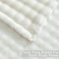 thumbnail image 7 of RYNGHIPY White Bubble Fluffy Blanket for Room Faux Fur Plush Throw Blanket for Bed Couch Sofa 63*79 Large Waffle Fleece Fuzzy Blanket for Women Men Teens (White, 63"*79"), 7 of 7