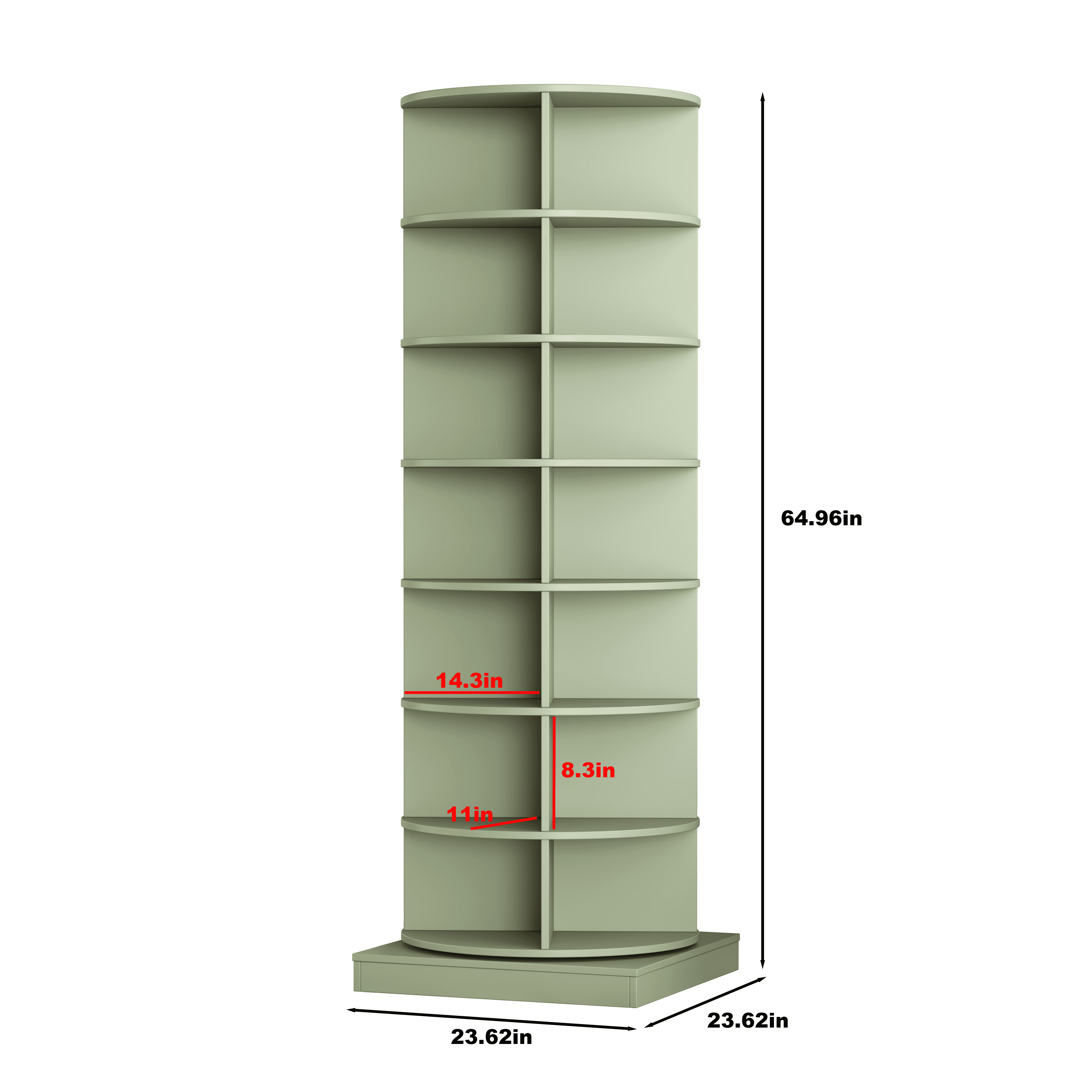 7-Tier Rotating Shoe Rack Tower, Spinning Shoe Display, 360° Rotating Shoe Rack Storage Rotating Organization for Handbag Closet