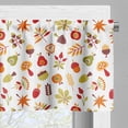 thumbnail image 5 of Ambesonne Nature Valance & Curtain, Autumn Cartoon Nut Leaves, 55"x30", White Pale Earth Yellow, 5 of 7