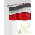 thumbnail image 6 of Valances for Windows Abstract Red Rod Pocket Cafe Window Treatments Valance Curtains for Kitchen Bathroom Laundry Basement Windows 60"x18", 6 of 9