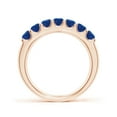 thumbnail image 2 of ANGARA Natural 1.05 Ct Shared Prong Set Half Eternity Sapphire Wedding Band in 14K Rose Gold for Women (Size-3.1mm) | September Birthstone, Anniversary, Jewelry Gift for Women | Natural Sapphire Ring, 2 of 10