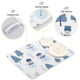 thumbnail image 3 of Yayeee Dish Drying Mat for Kitchen Counter 16"x18" Microfiber Absorbent Pad, White Snowman, 3 of 7
