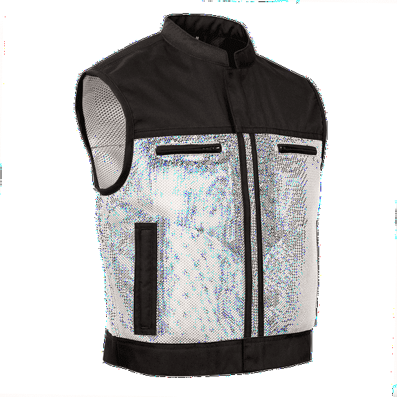 Daniel Smart Men’s Motorcycle Mesh Vest Low side Biker & Breathable Riding Gear Summer Vest with Zipper Closure