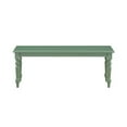 thumbnail image 2 of Pemberly Row Rubberwood Farmhouse Dining Bench in Equestrian Green, 2 of 4