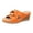 Orange, variant on Rokment Metallic Buckles Wedge Slip on Open Back Dressy Sandals for Women Ladies 2026 Fashion Casual Leather Platform Slides High Heels Mules Summer Black Size 6