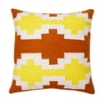 thumbnail image 2 of Laddha Home Designs Handwoven Overtufted Geometric Cotton Throw Pillow Cover - 20" - Orange and, 2 of 9