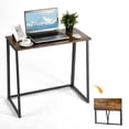 thumbnail image 3 of Homy Casa Vintage Folding Writing Desk, 31in Portable Computer Table for Small Spaces, Vintage, 3 of 10
