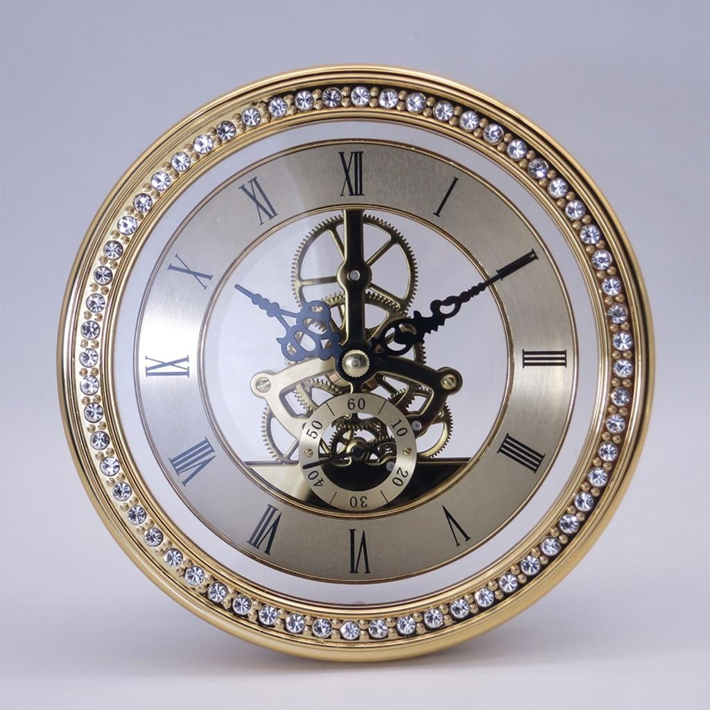 Vintage Clock Inserts Large Face Quartzs Clock Movement Roman Numeral Round Clocks Diameter 148mm DIY Parts Accessories