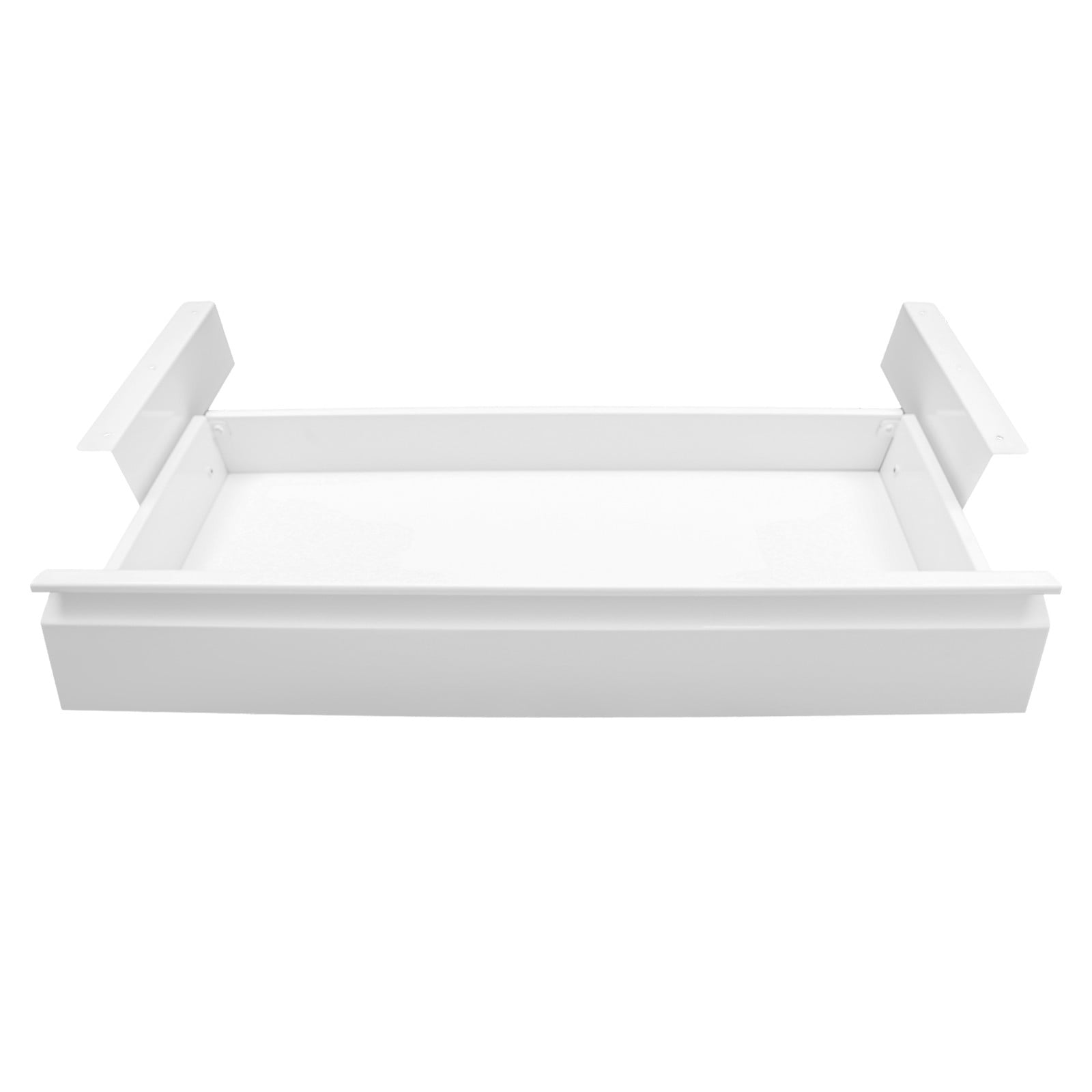 ToppiJoy 24” Under Desk Drawer, Mounted Sliding Pull-out Drawer for Sit Stand Workstation (White)