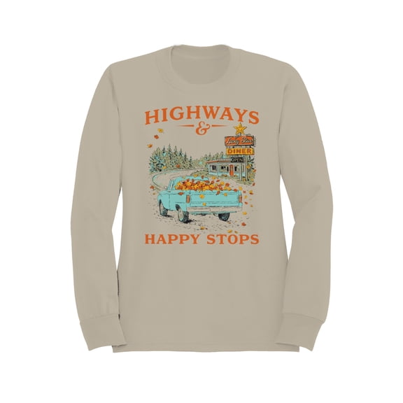 Autumn Scene Graphic Women's Sand Sweatshirt