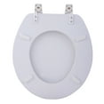 thumbnail image 3 of Standard Vinyl Soft Adjustable Hinges Toilet Seat with Close Lid, White, 3 of 3
