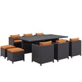 thumbnail image 4 of Modway Reversal Outdoor Patio 11 Piece Dining Set, Multiple Colors, 4 of 27