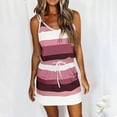 thumbnail image 2 of Kcodviy Robe de Plage pour Femmes à Rayures Mi-Longue Robe Sans Manches Dos Nu Camisole Plage Robes d'Été Mini Robe Formelle d'Automne pour Femmes Robes pour Adolescentes Robes Habillées Décontractées pour Femmes, 2 of 4