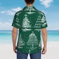 thumbnail image 6 of Xecao Christmas Trees print Hawaiian shirt - a stylish short-sleeve button-down for men, perfect for casual beach and tropical outings., 6 of 9