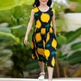 thumbnail image 1 of LOVZFMLL Robe de Plage pour Enfants Douce et à la Mode Robe Longue Imprimée Robe Longue Sans Manches, 1 of 3