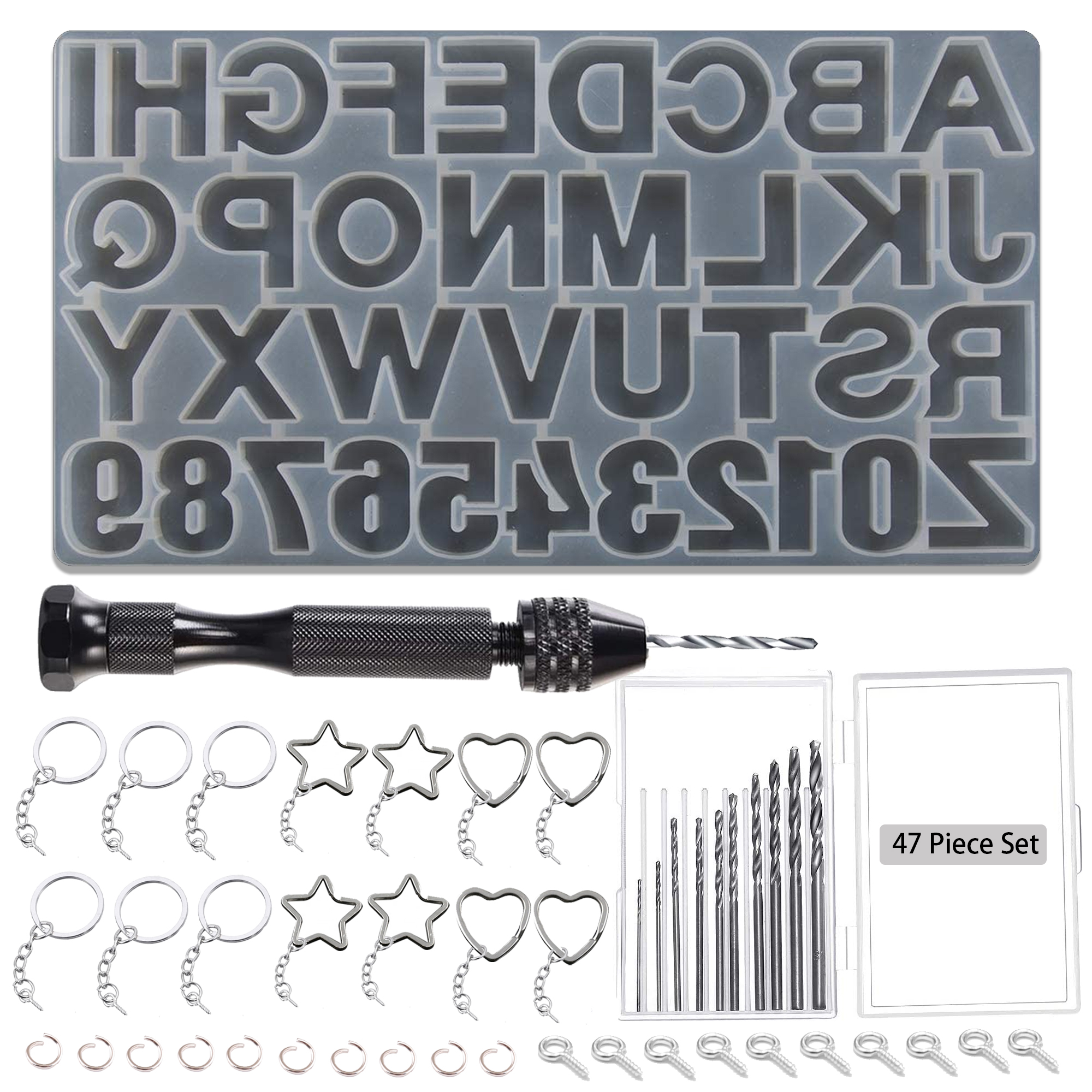 Silicone Letter Mold Reverse Letter Resin Mold letter mold KIT