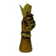 thumbnail image 2 of Jarrón de cerámica para decoración de estantes, adorno de mesa, práctico jarrón de brazo minimalista con flores Oro, 2 of 9