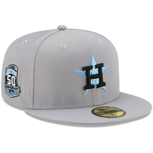 Houston Astros New Era 50th Season Sky Blue Undervisor 59fifty Fitted Hat Gray Walmart Com