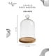 thumbnail image 2 of Capelo de cristal tamaño grande con base de madera, 2 of 8