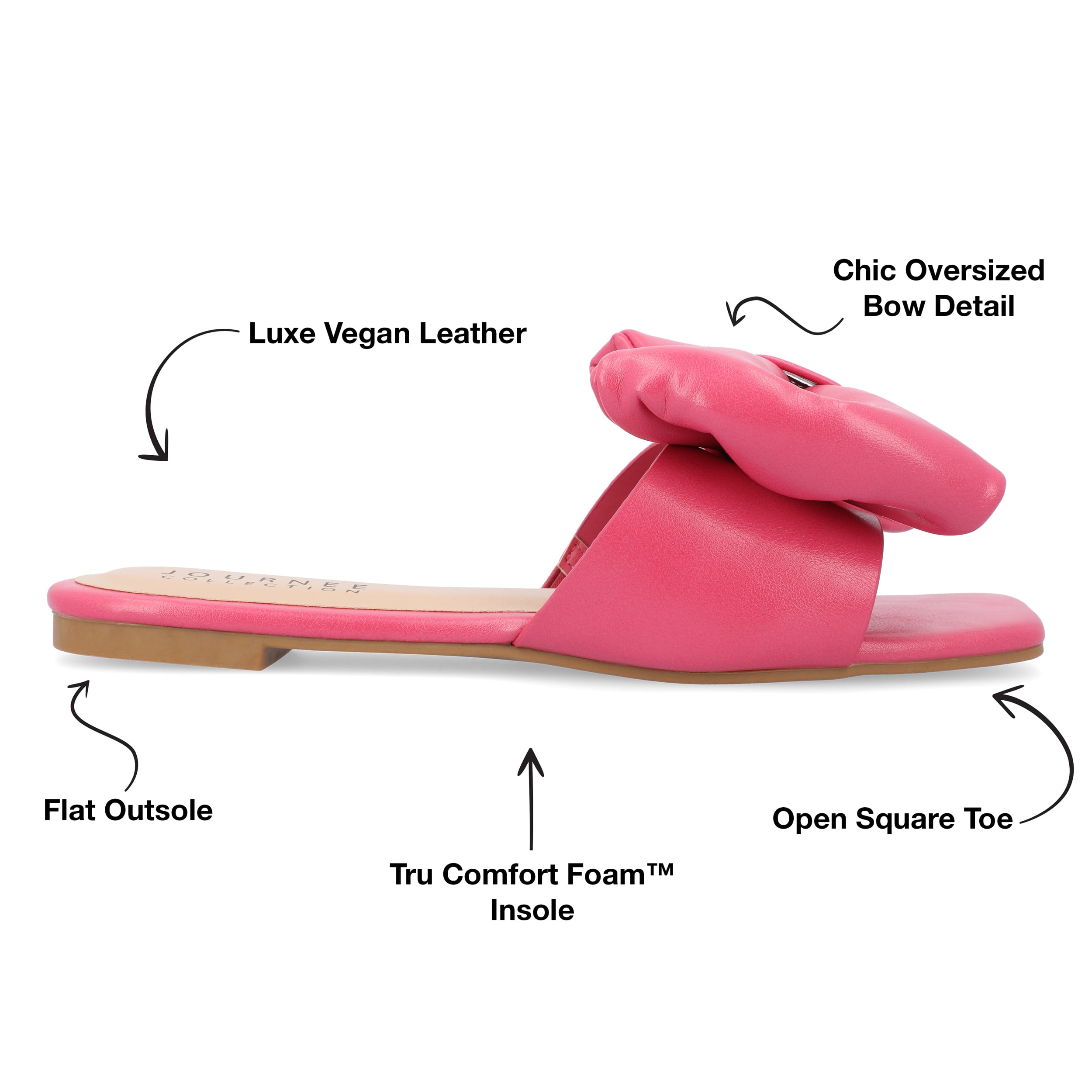 Journee Womens Fayre Slip On Flat Sandals, Widths Available