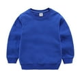 thumbnail image 3 of Baby Christmas Sweater Newborn Infant Baby Boys Girls Solid Fashion Loose Warm Tops Sweatshirt Clothes Long Sleeve Toddler Shirt Blue 110, 3 of 9
